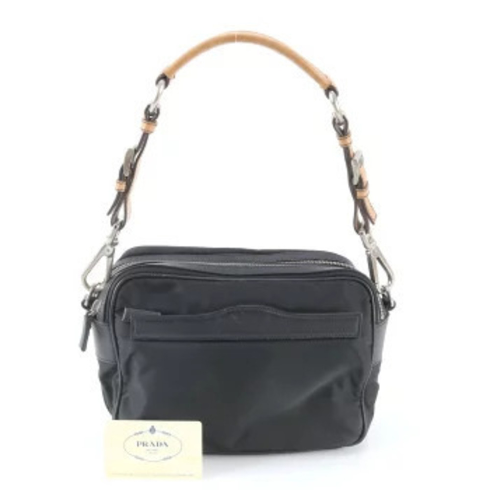 Prada Tessuto leather shoulder bag card Handbag